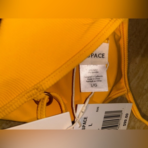 L*Space Helena Bikini Top in Sunshine Gold Size Large - Picture 7 of 8